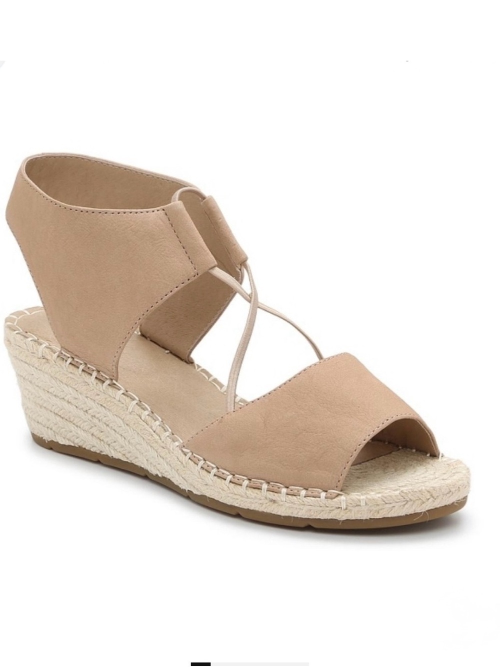 Eileen Fisher Agnes Leather Espadrille Wedge Sandals Size 9.5